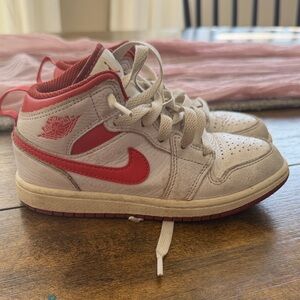 Nike Kids' White and Red Sneakers